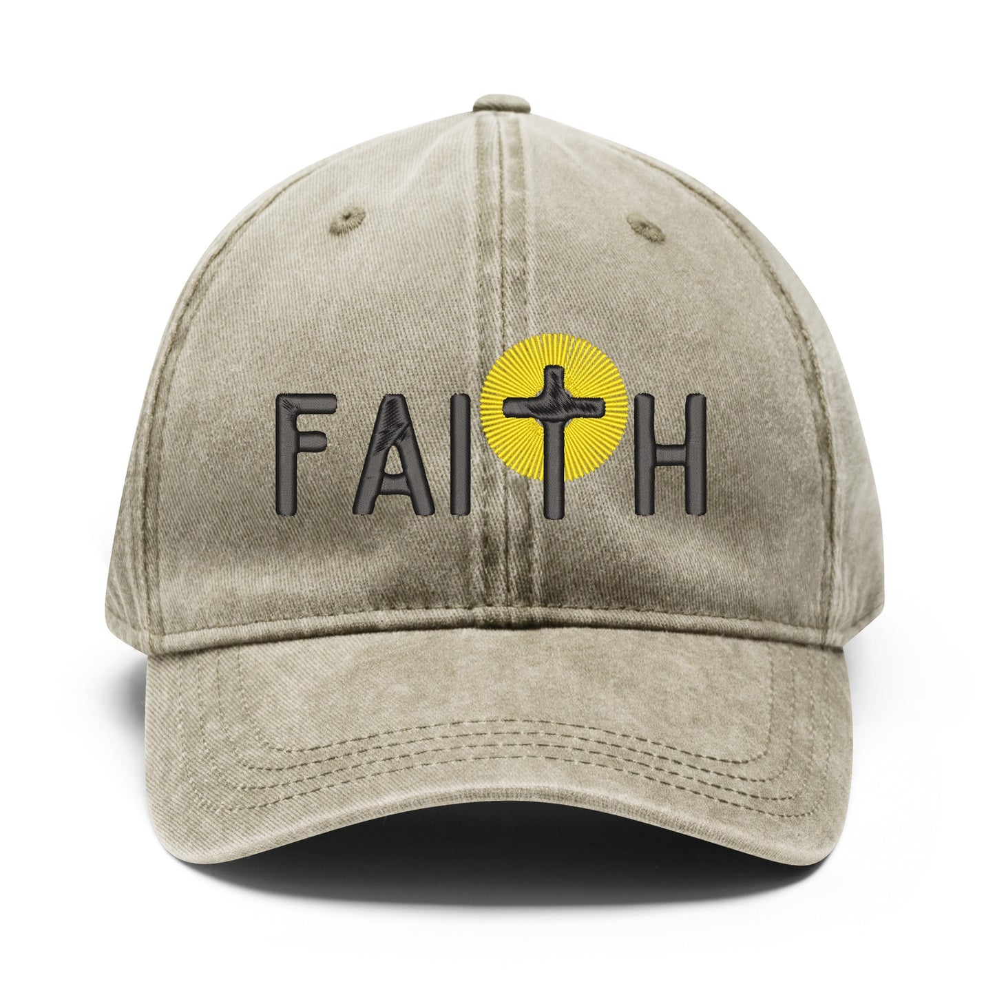 FAITH Embroidered Denim Baseball Cap