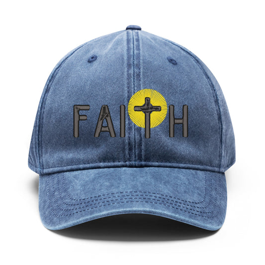 FAITH Embroidered Denim Baseball Cap