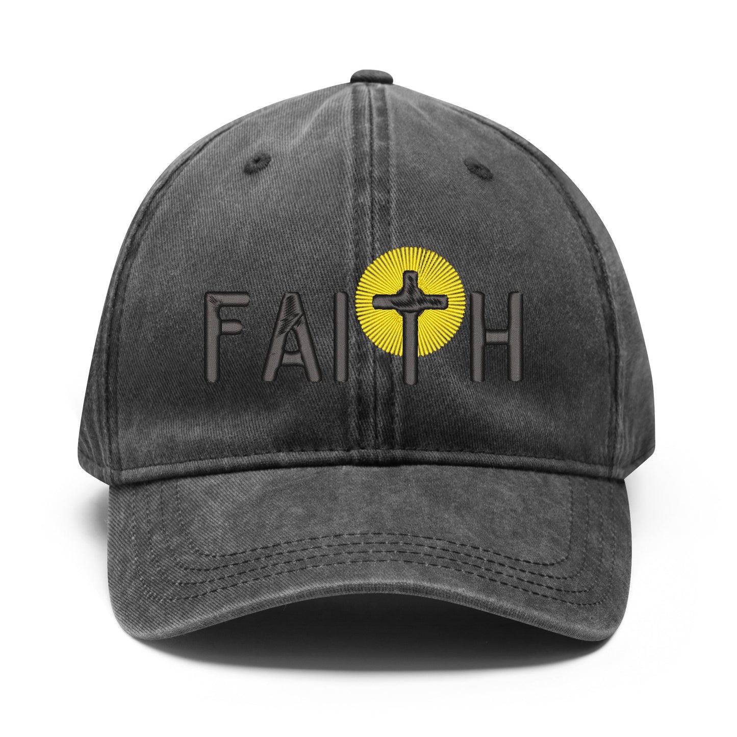 FAITH Embroidered Denim Baseball Cap