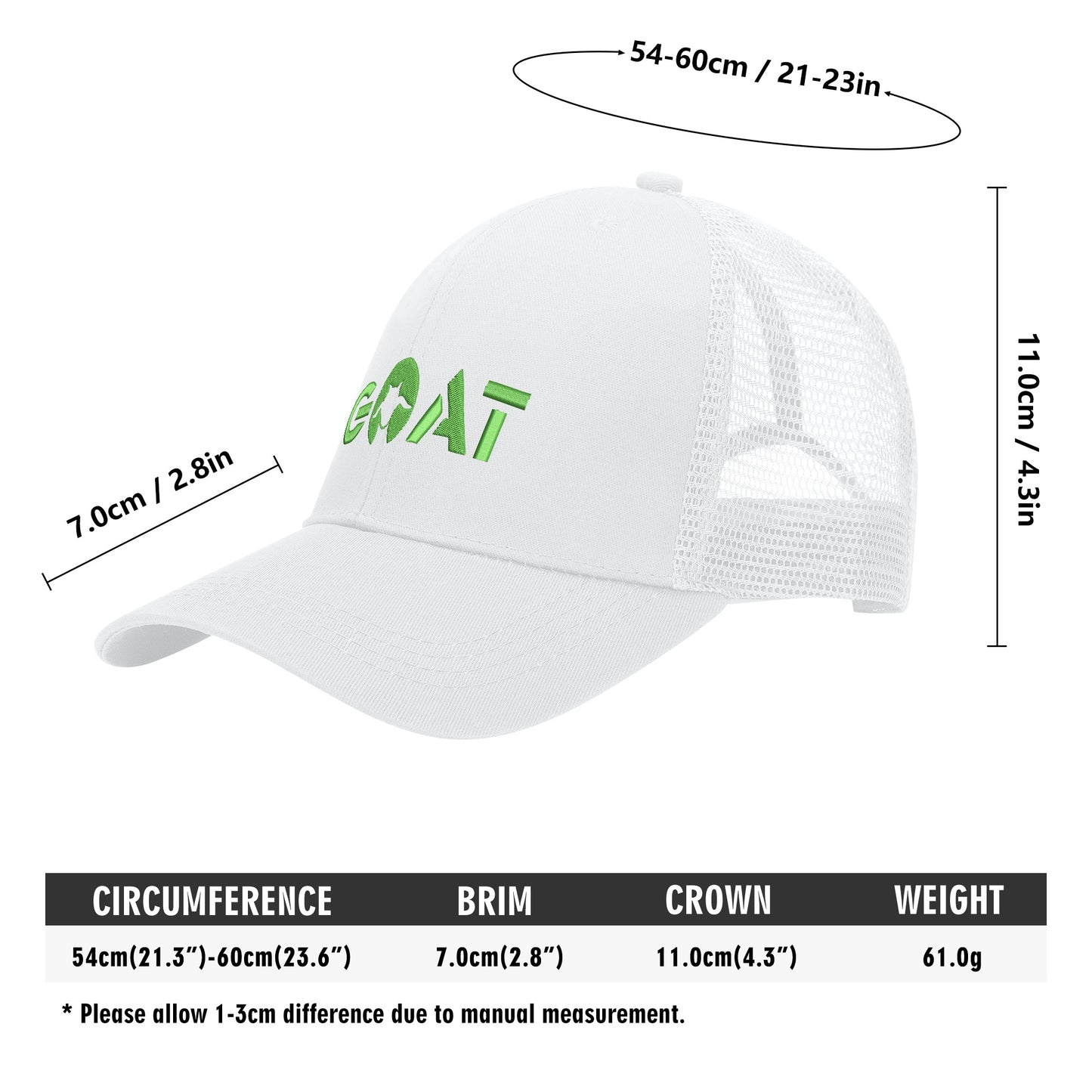 GOAT Mesh Baseball Cap