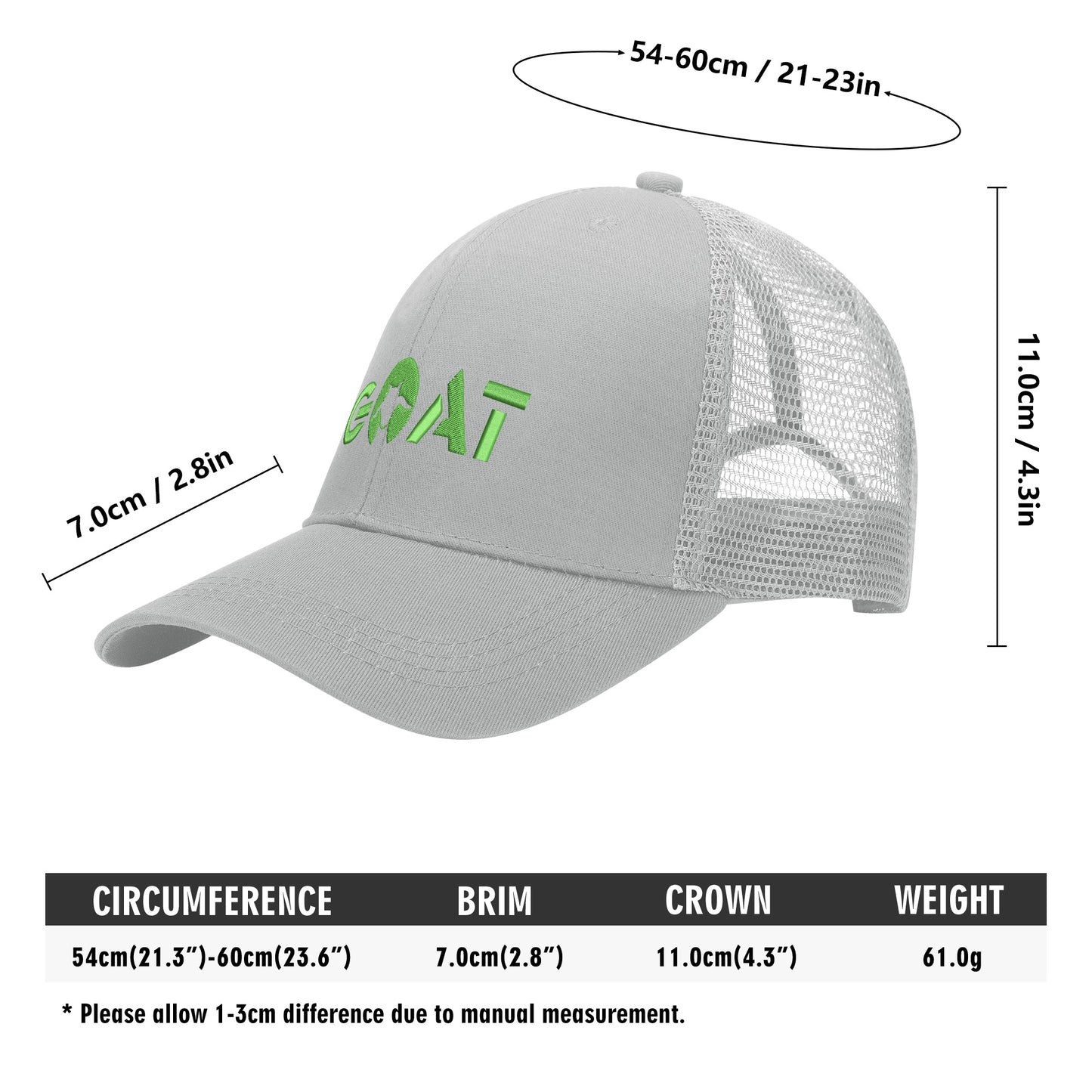 GOAT Mesh Baseball Cap