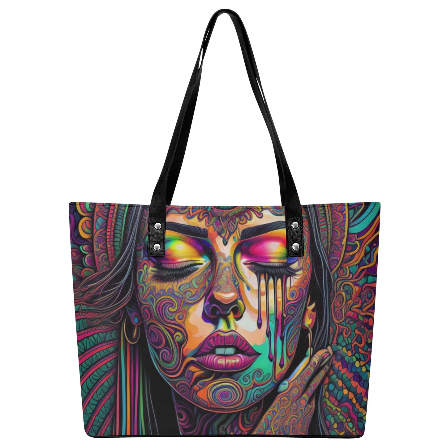 Tears of Beauty Leather Tote Bag