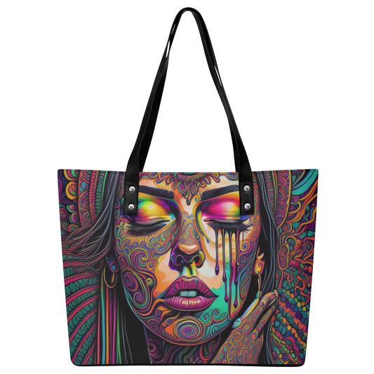 Tears of Beauty Leather Tote Bag