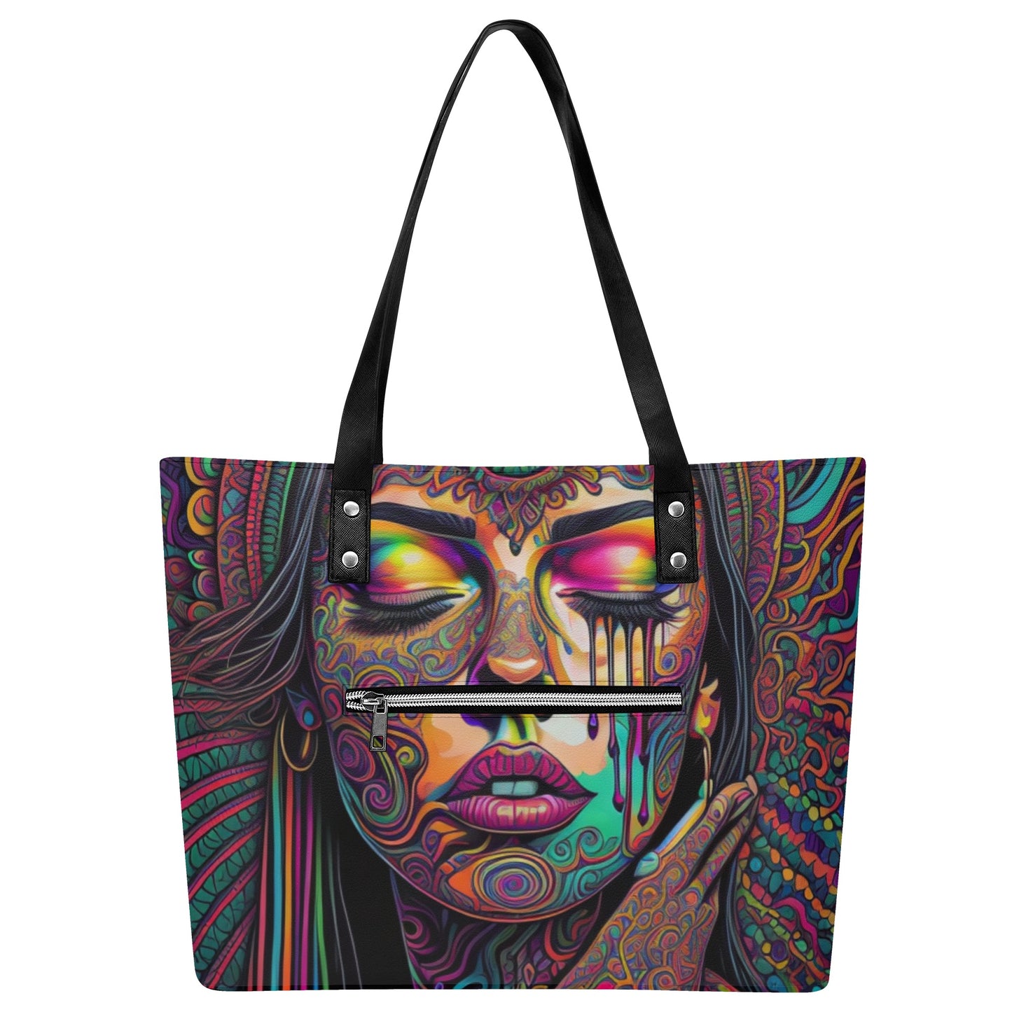 Tears of Beauty Leather Tote Bag