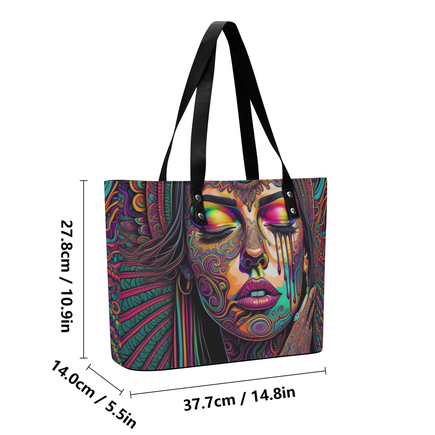 Tears of Beauty Leather Tote Bag