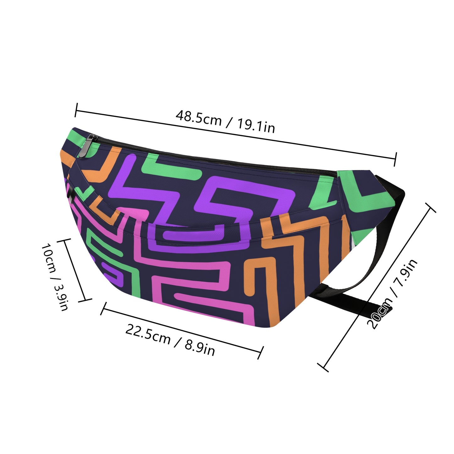 Vibrant Multi-Colored Fanny Bag