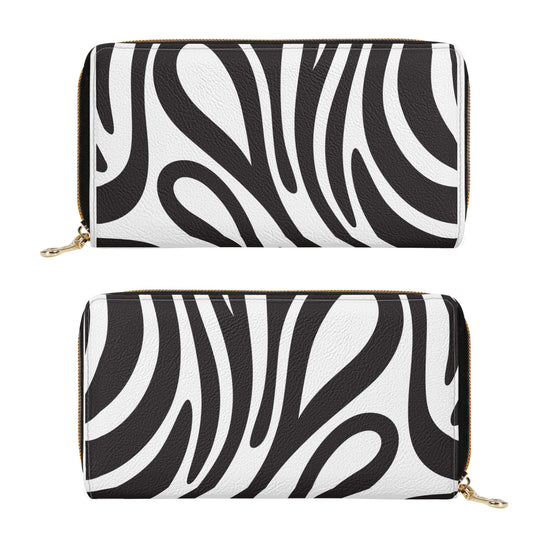 Black/White Zipper Purse