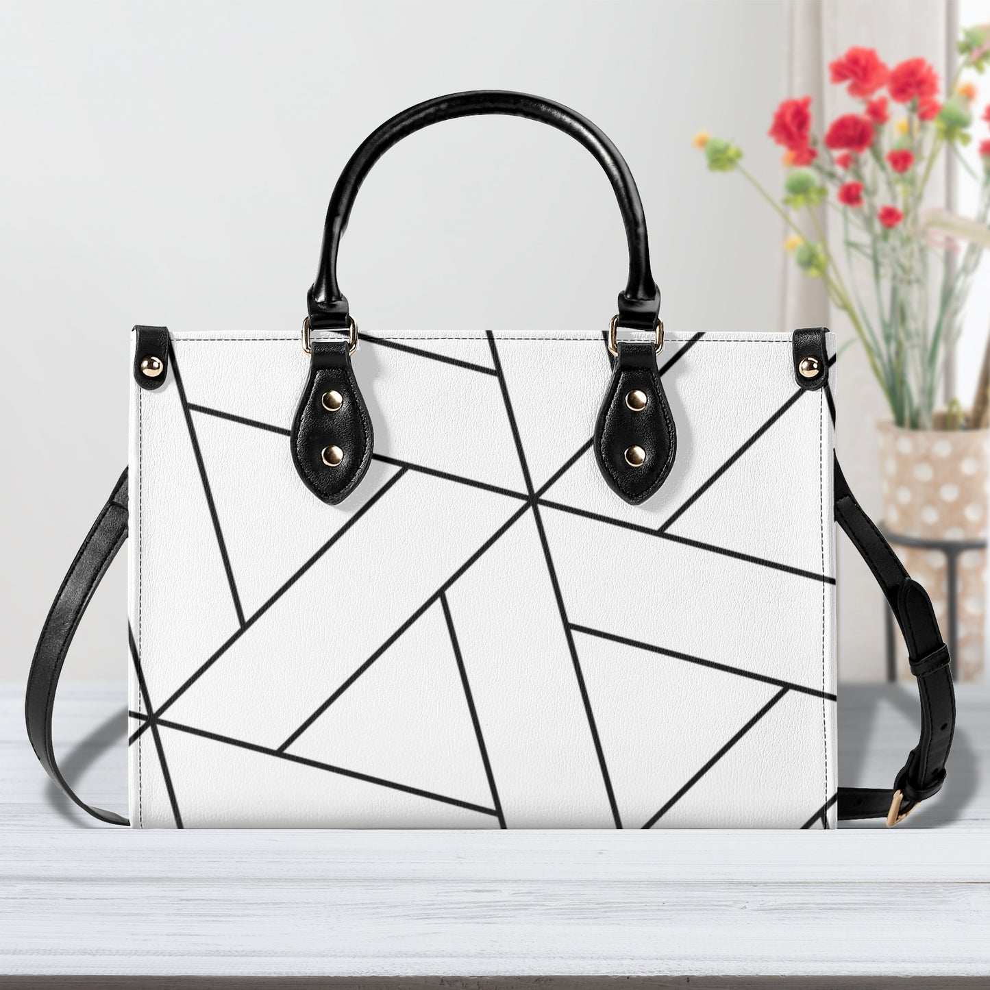 Black & White Luxury Leather Handbag