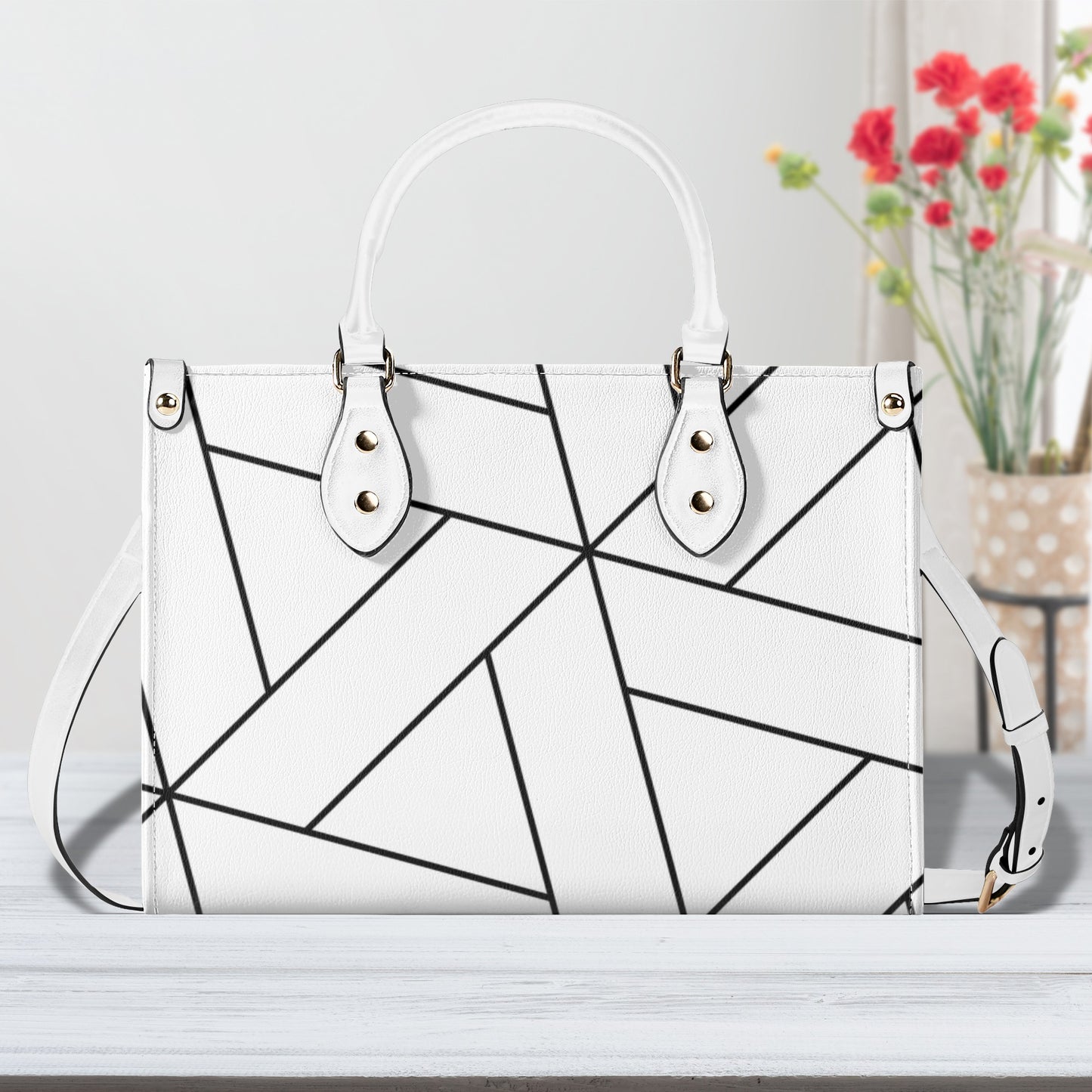 Black & White Luxury Leather Handbag