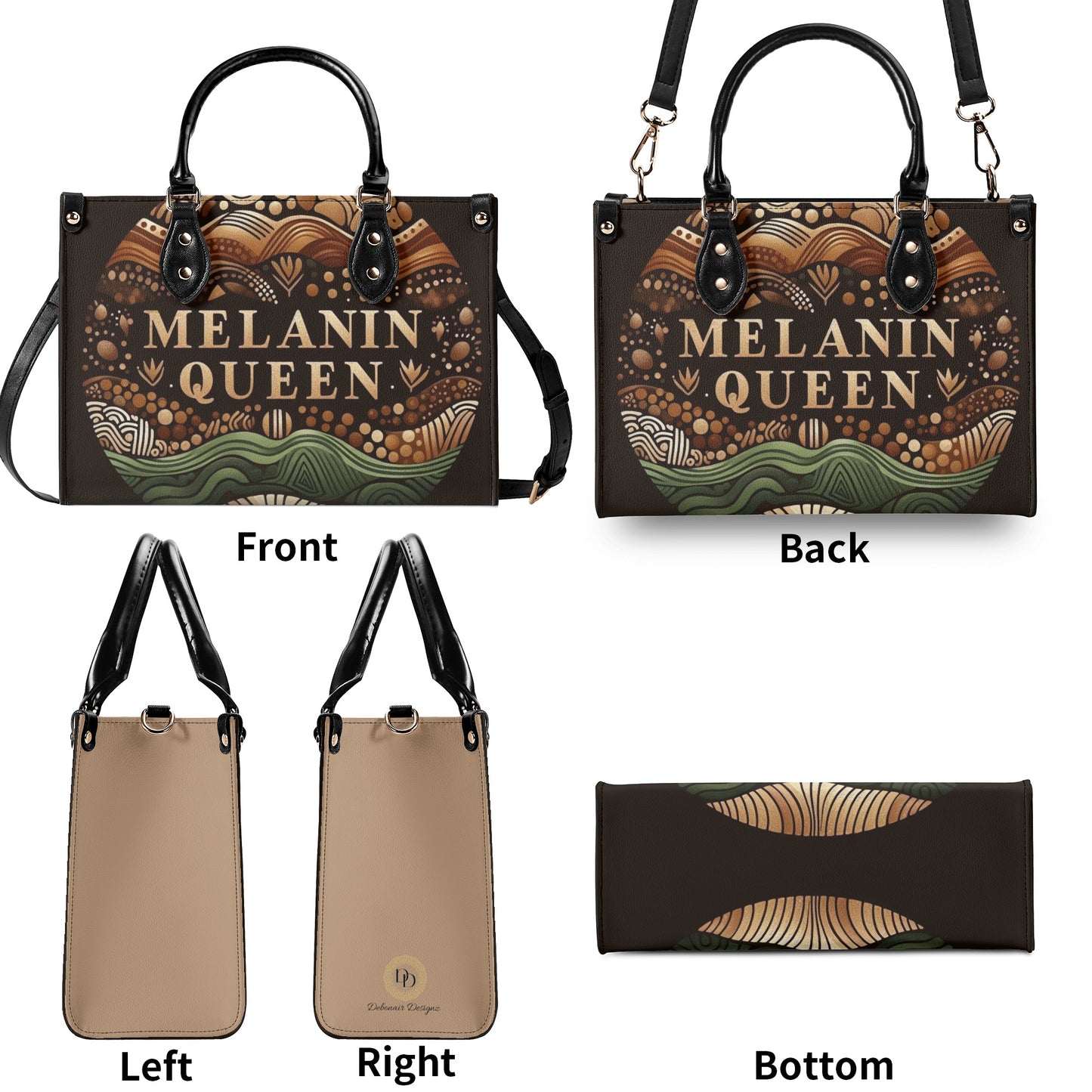 Melanin Queen Leather Handbag