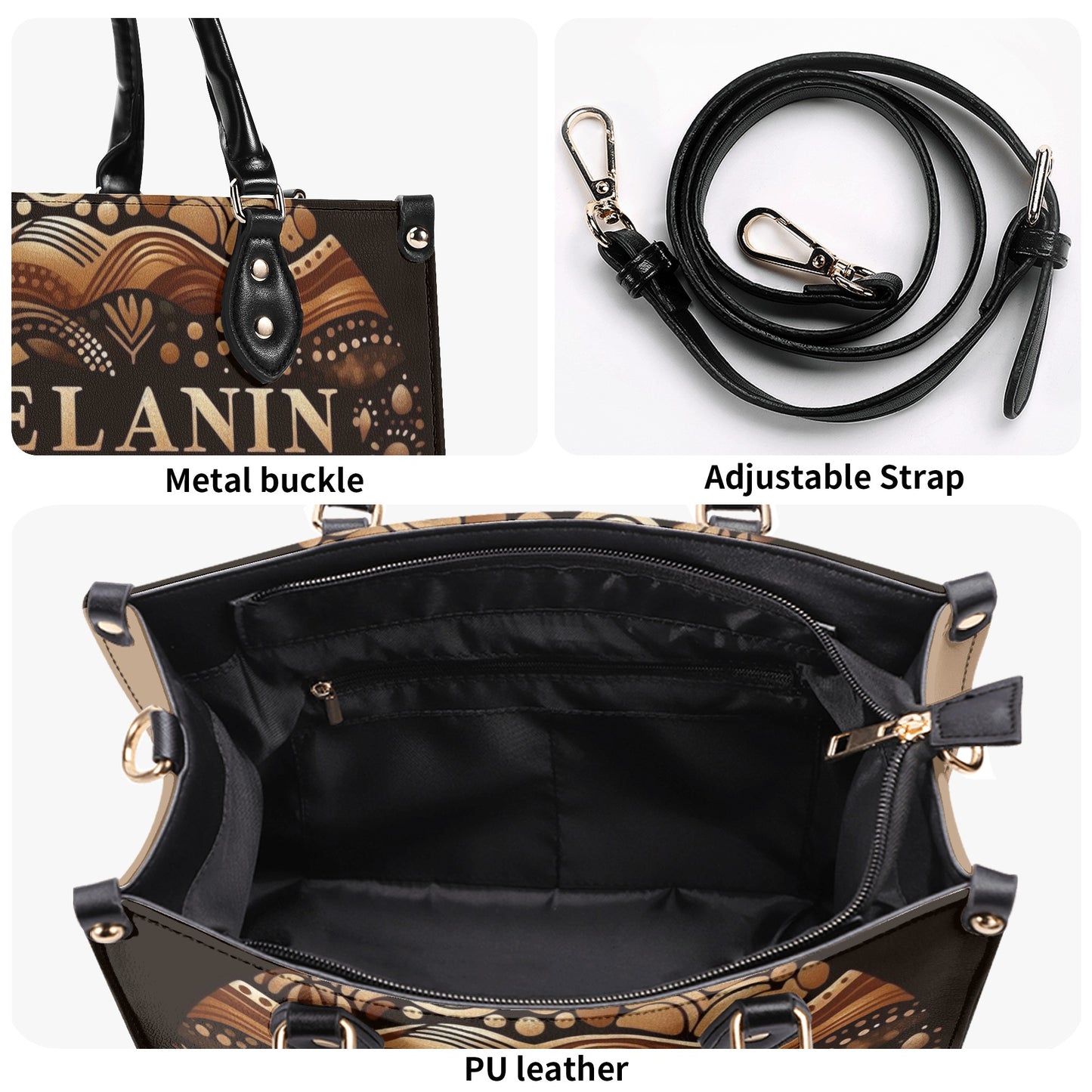 Melanin Queen Leather Handbag