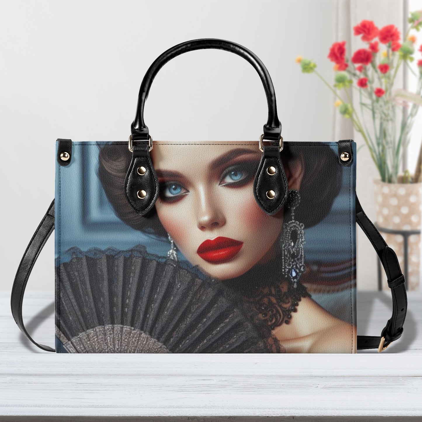 Elegant Lady Leather Handbag