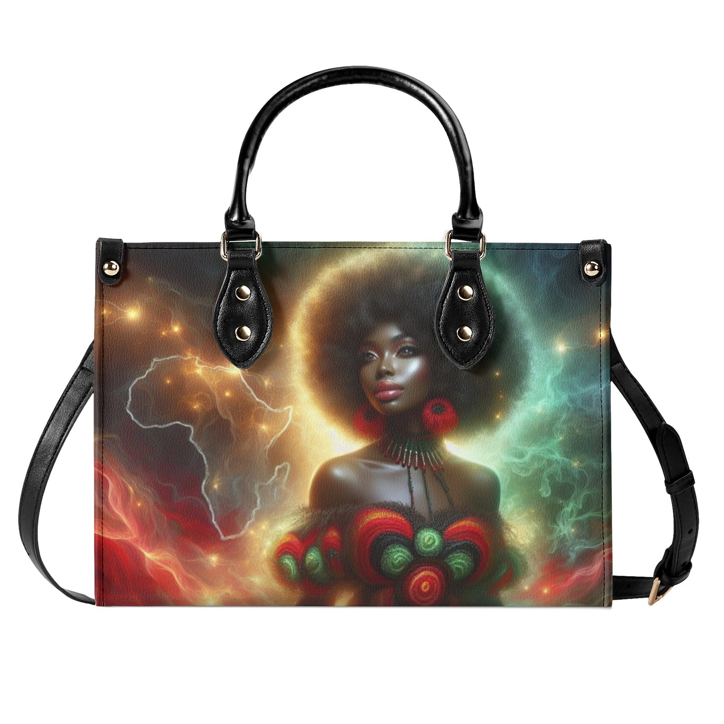 Beauty of Africa Leather Handbag