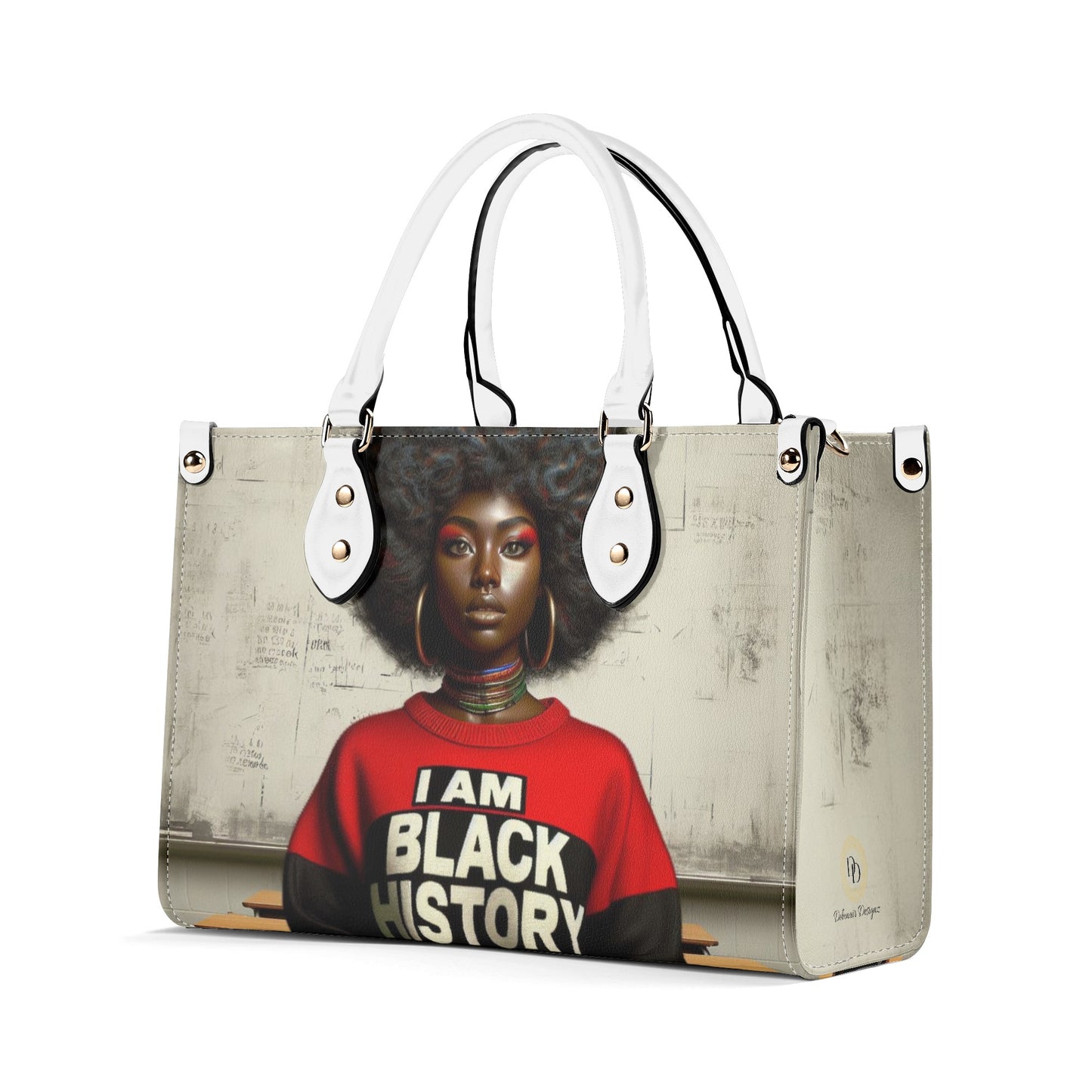 I Am Black History Leather Handbag