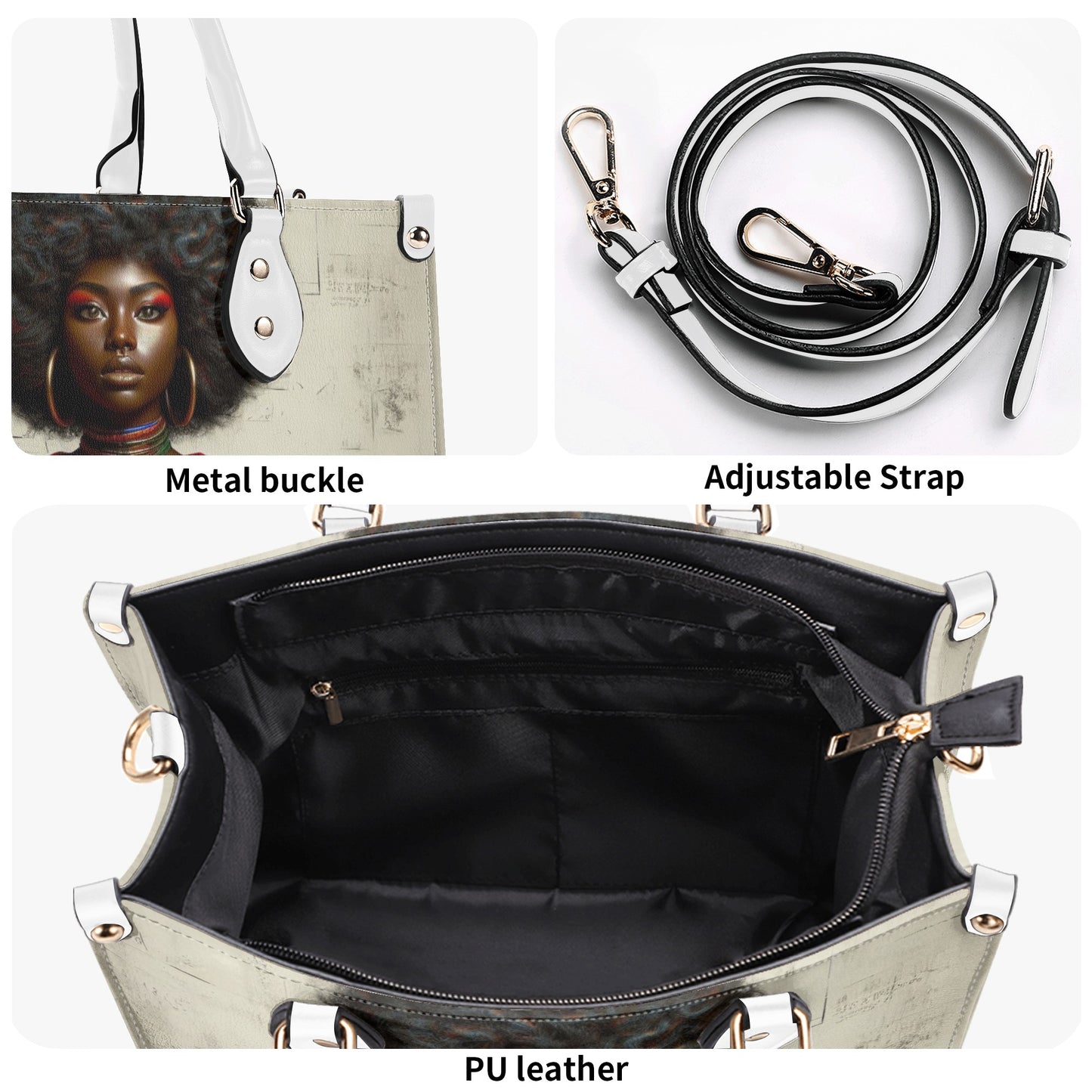 I Am Black History Leather Handbag