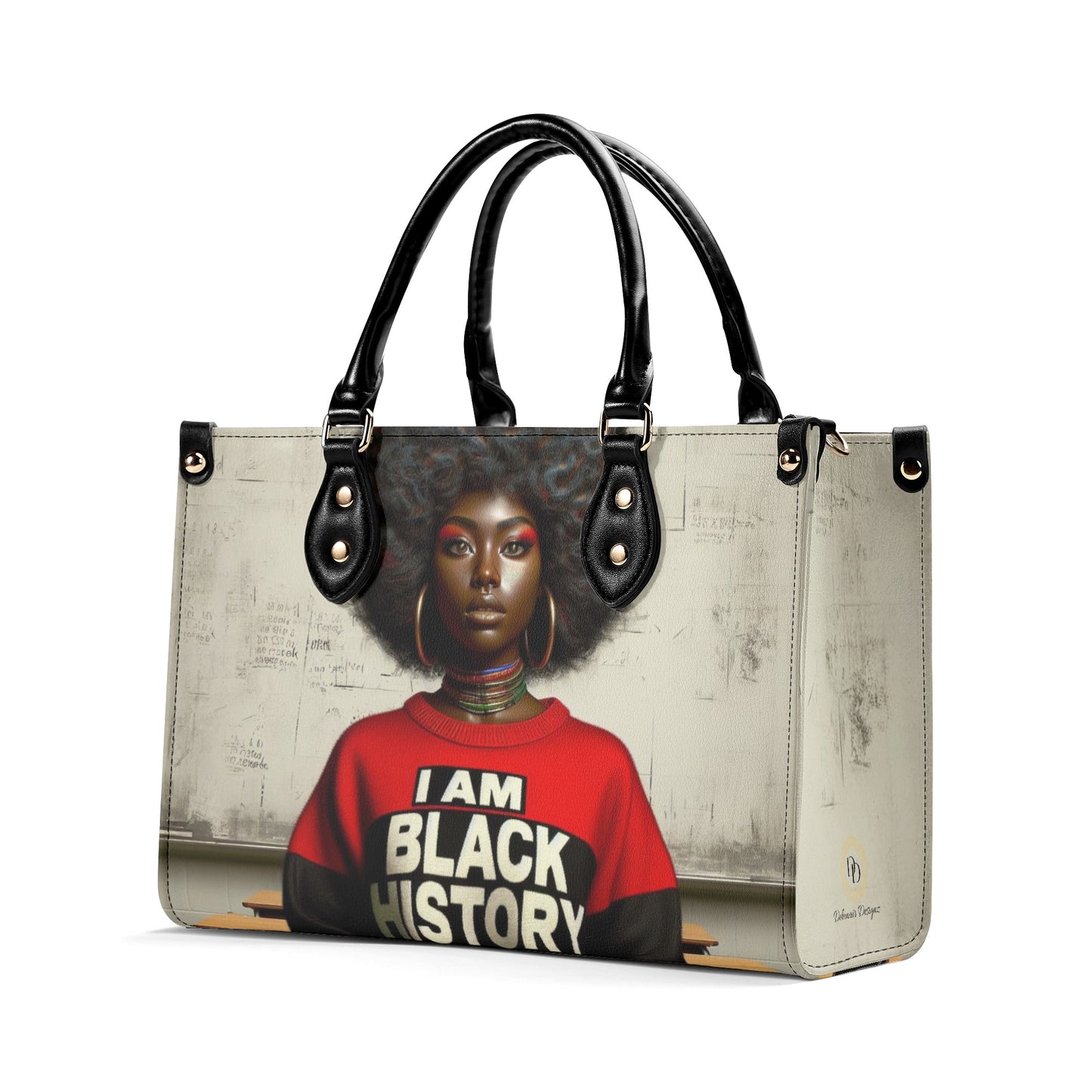 I Am Black History Leather Handbag