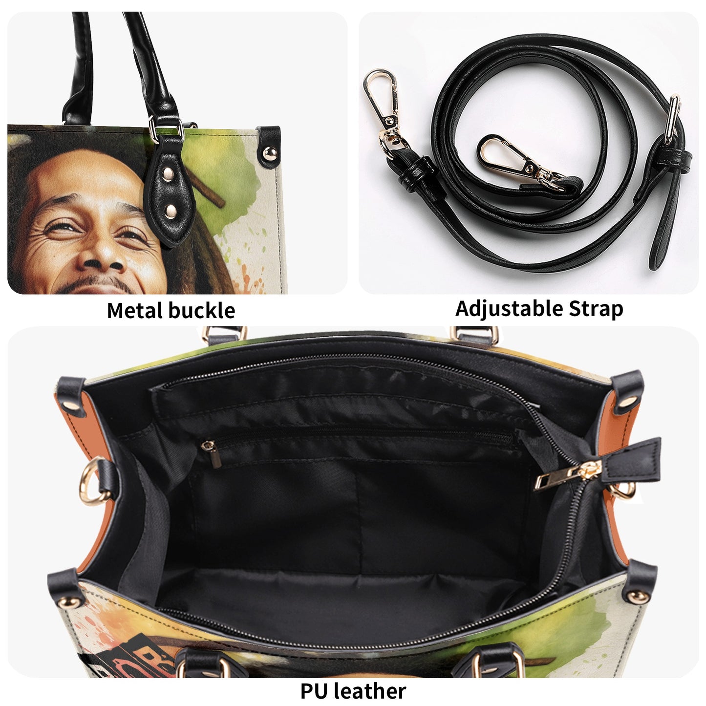 Bob Marley Leather Handbag