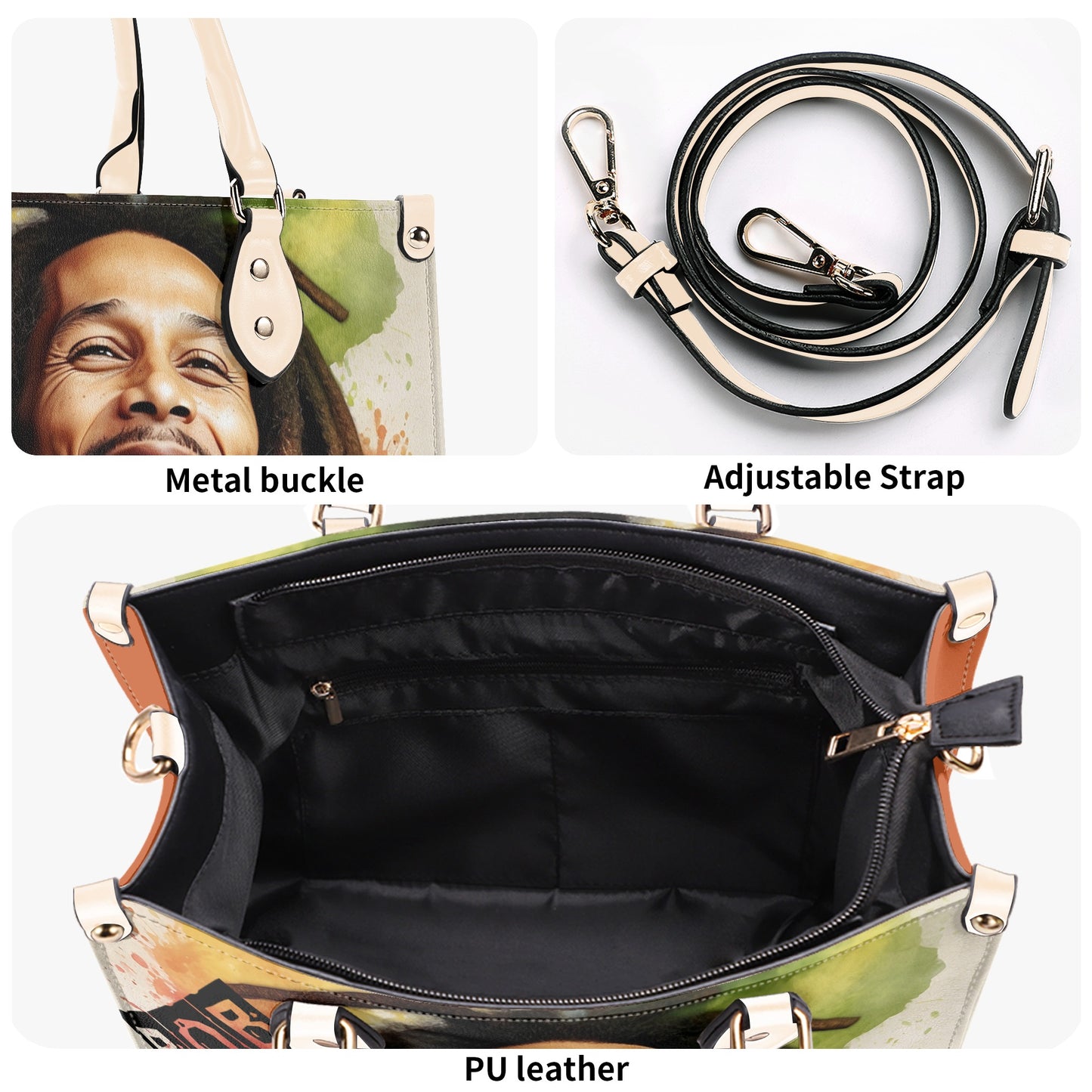 Bob Marley Leather Handbag