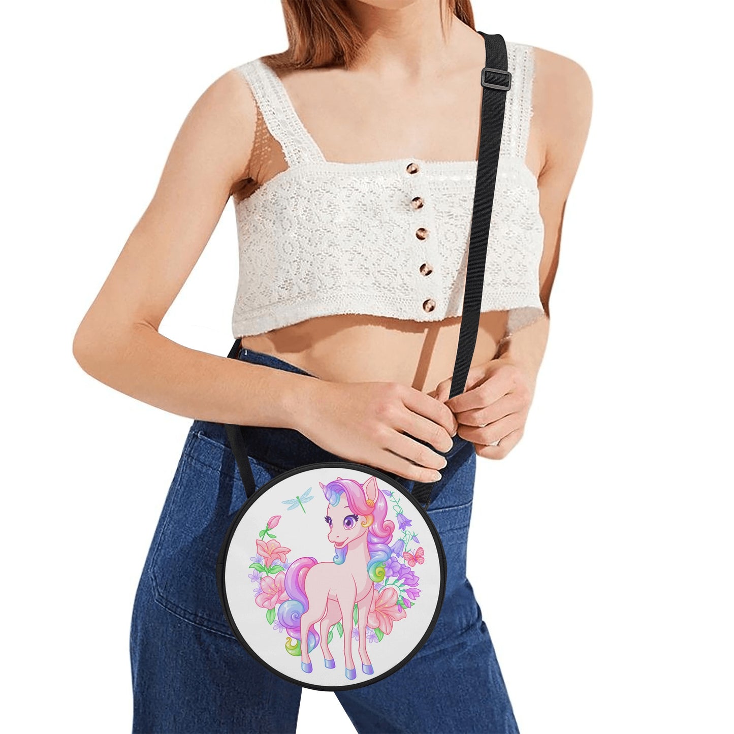 Unicorn Round Satchel Bag