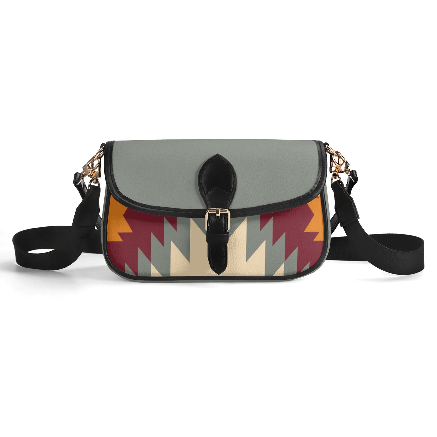 Tribal Print Chain Shoulder Bag