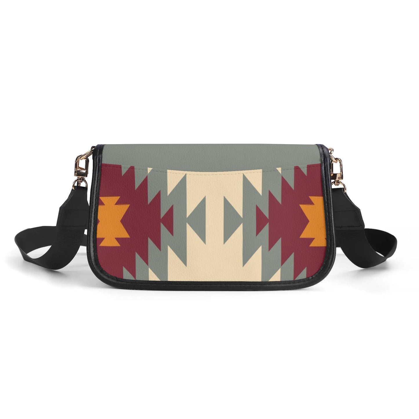 Tribal Print Chain Shoulder Bag