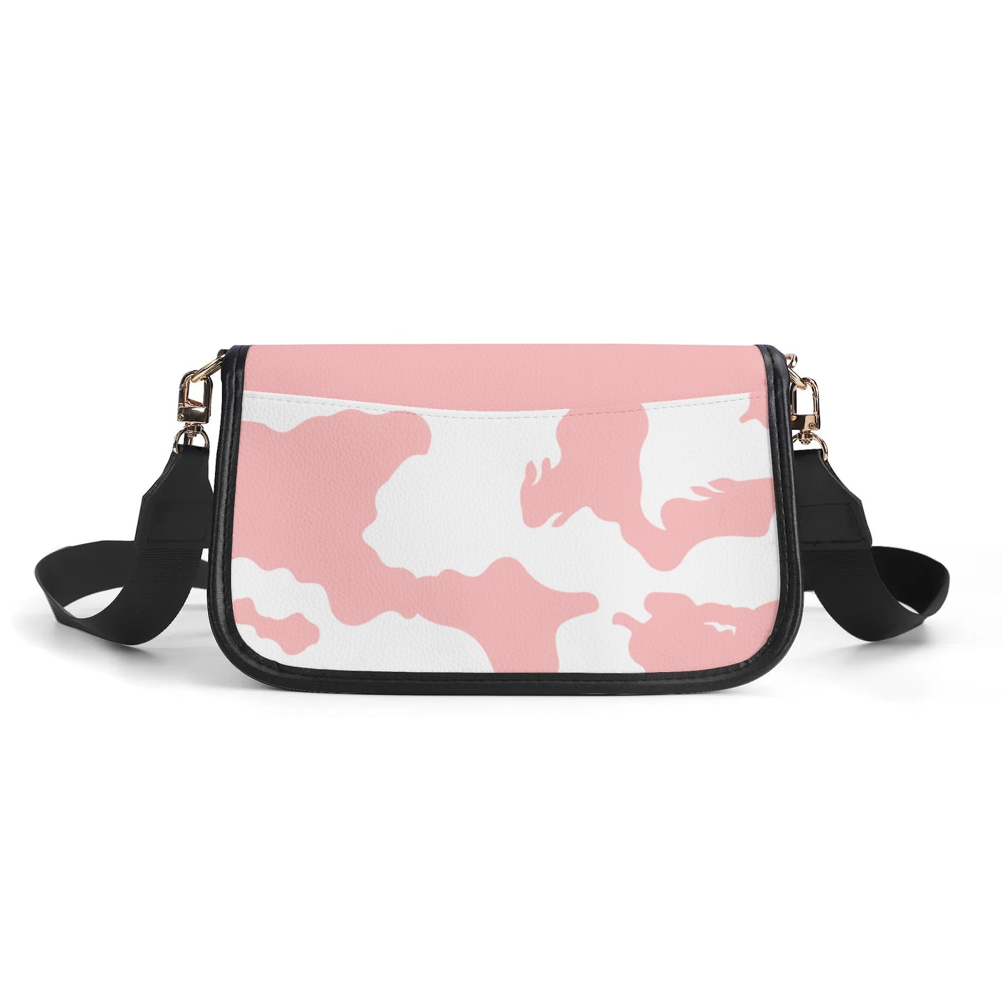 Pink & White Patterned Chain Shoulder Bag