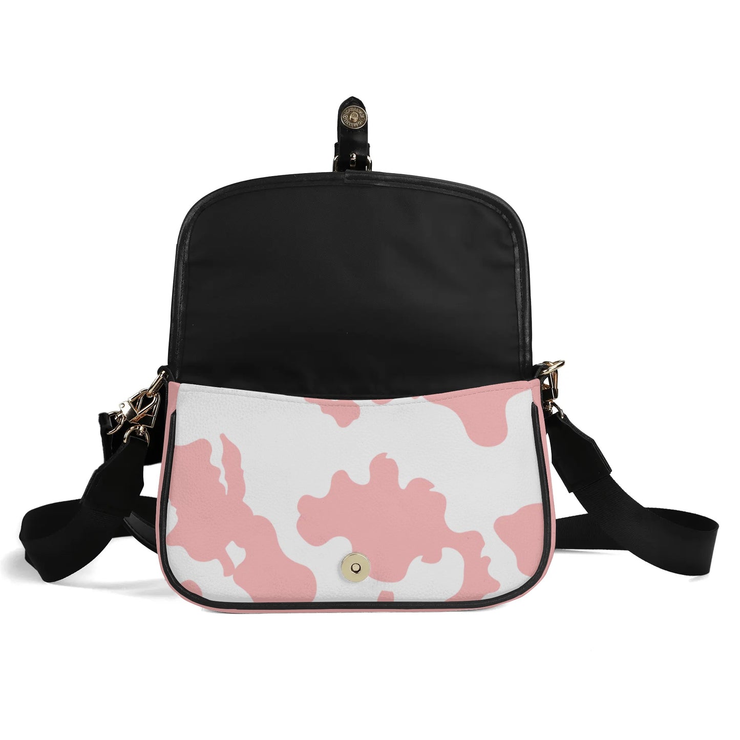 Pink & White Patterned Chain Shoulder Bag