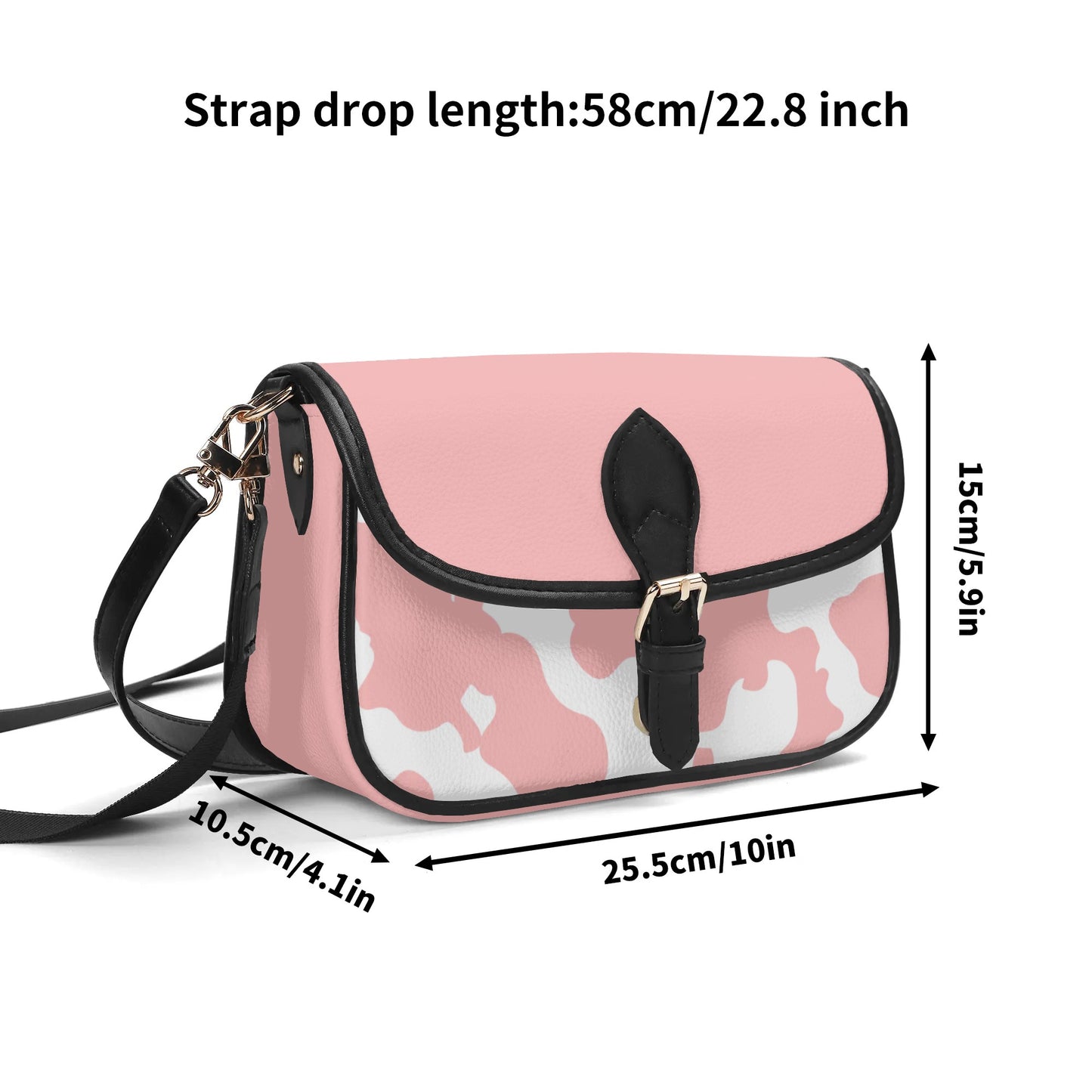 Pink & White Patterned Chain Shoulder Bag