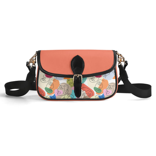 Doodle Chain Shoulder Bag - Orange