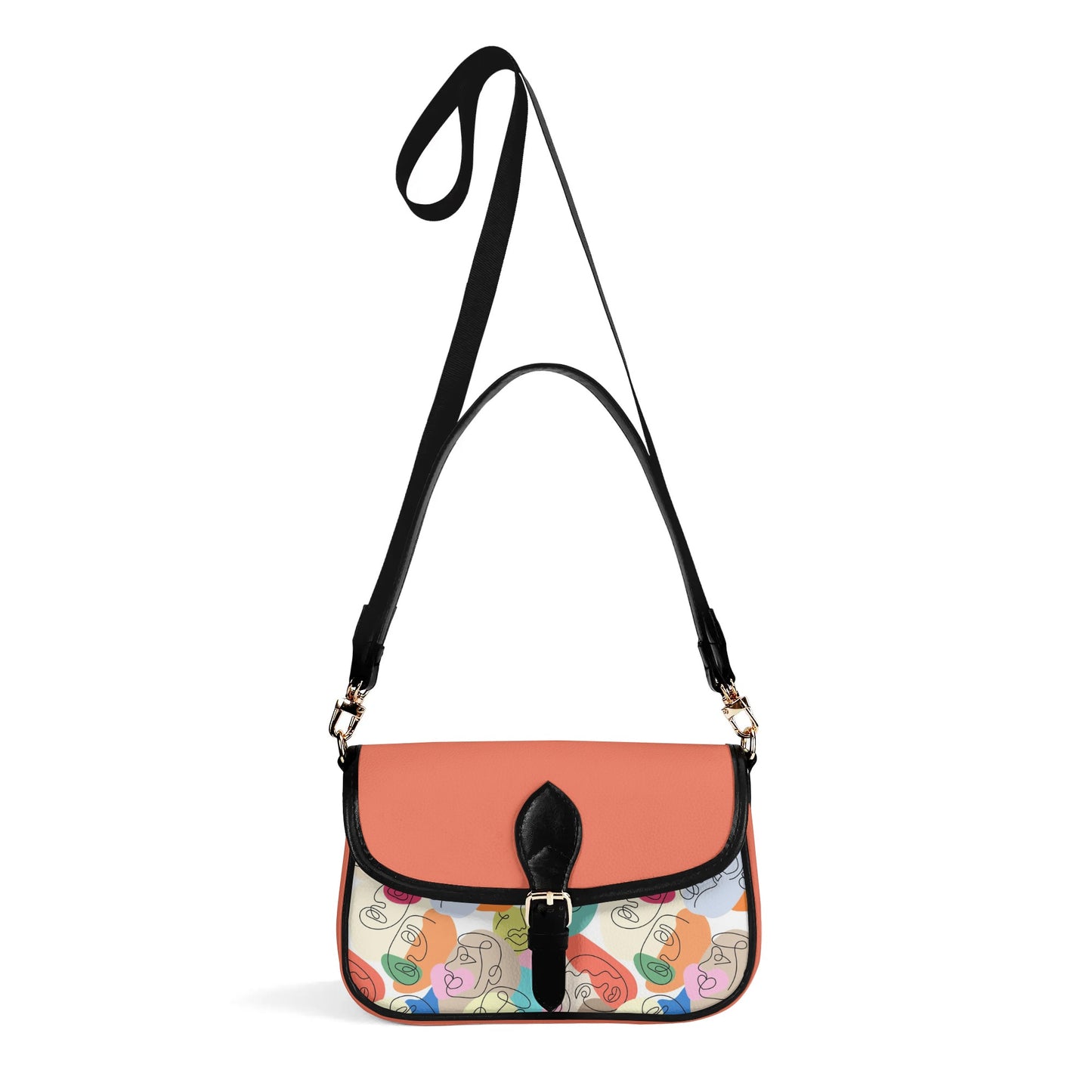 Doodle Chain Shoulder Bag - Orange