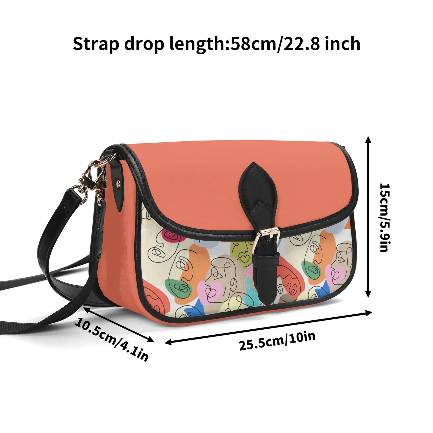 Doodle Chain Shoulder Bag - Orange