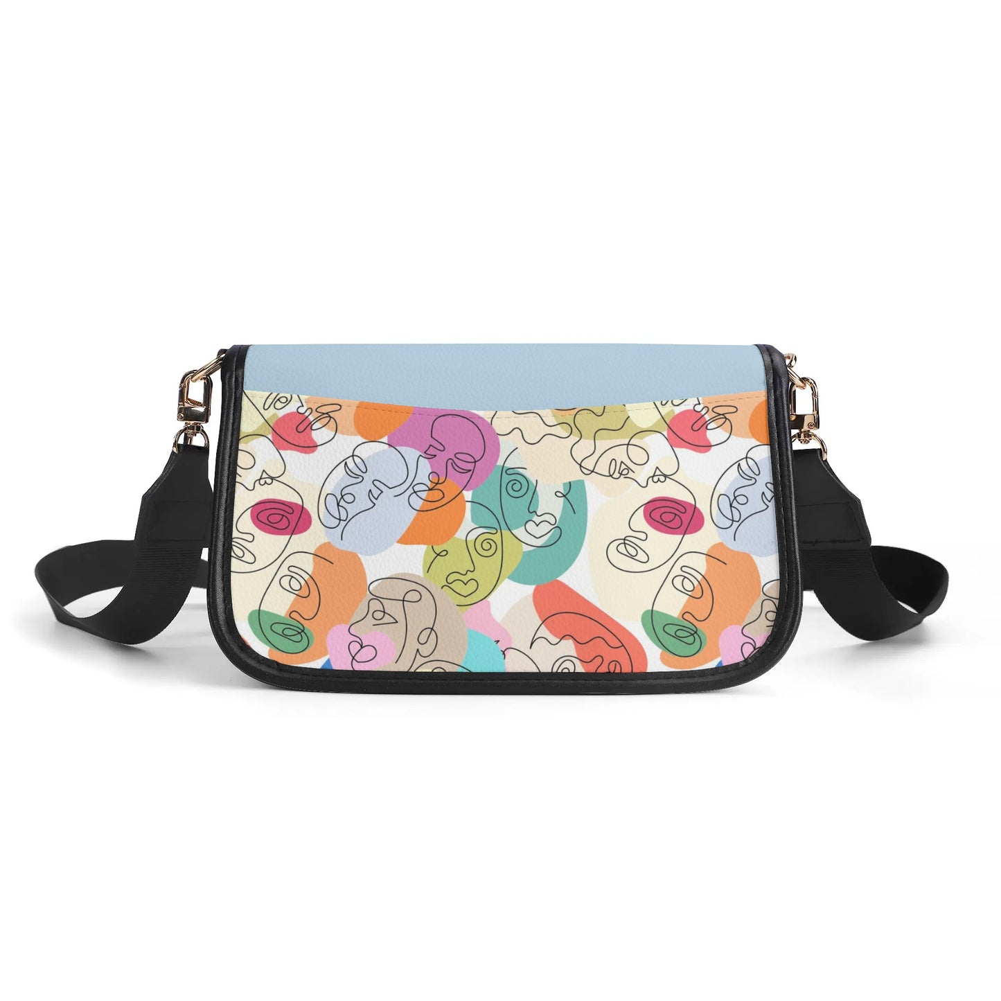 Doodle Chain Shoulder Bag - Powder Blue