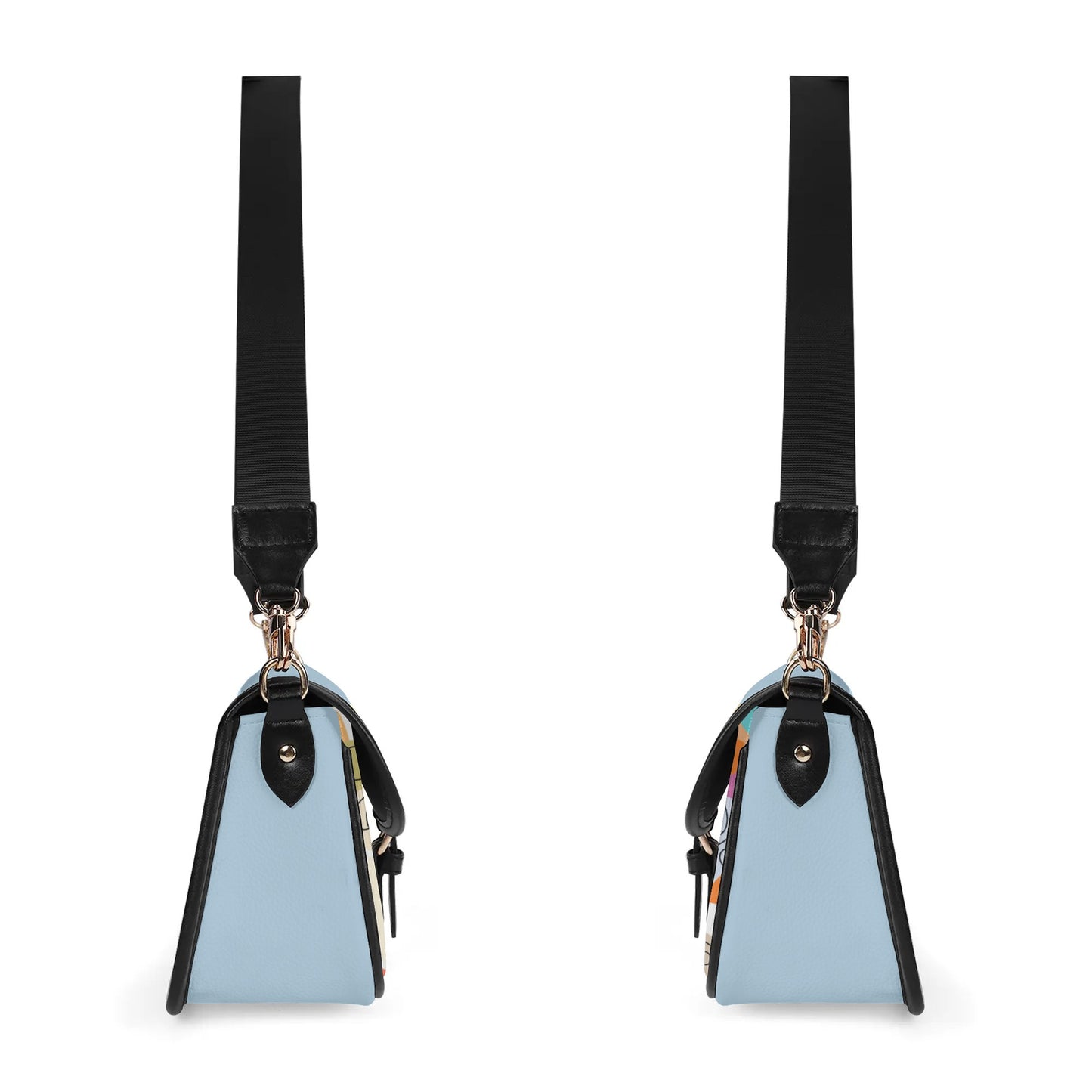 Doodle Chain Shoulder Bag - Powder Blue