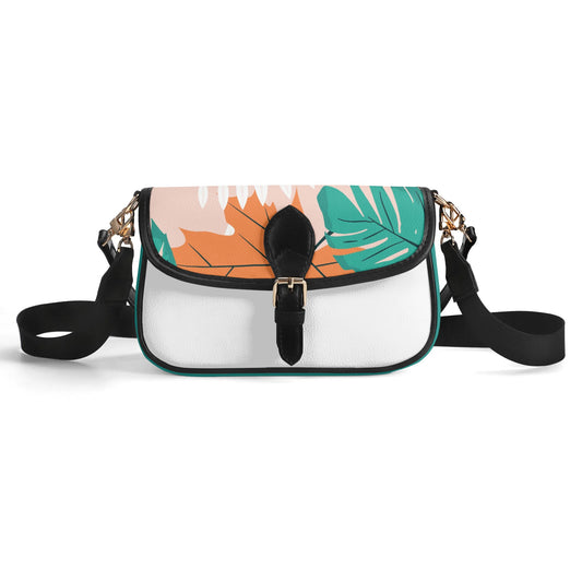 Tropical Print Chain Shoulder Bag