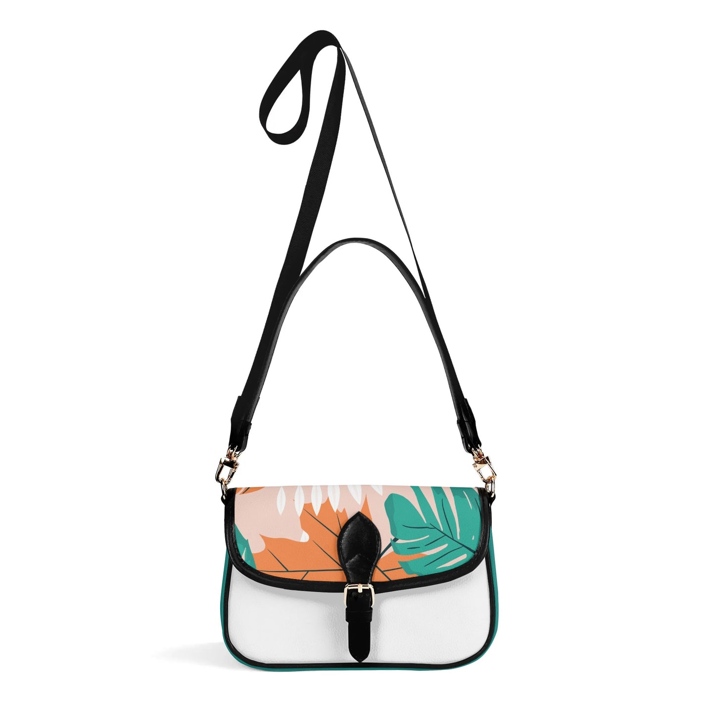 Tropical Print Chain Shoulder Bag