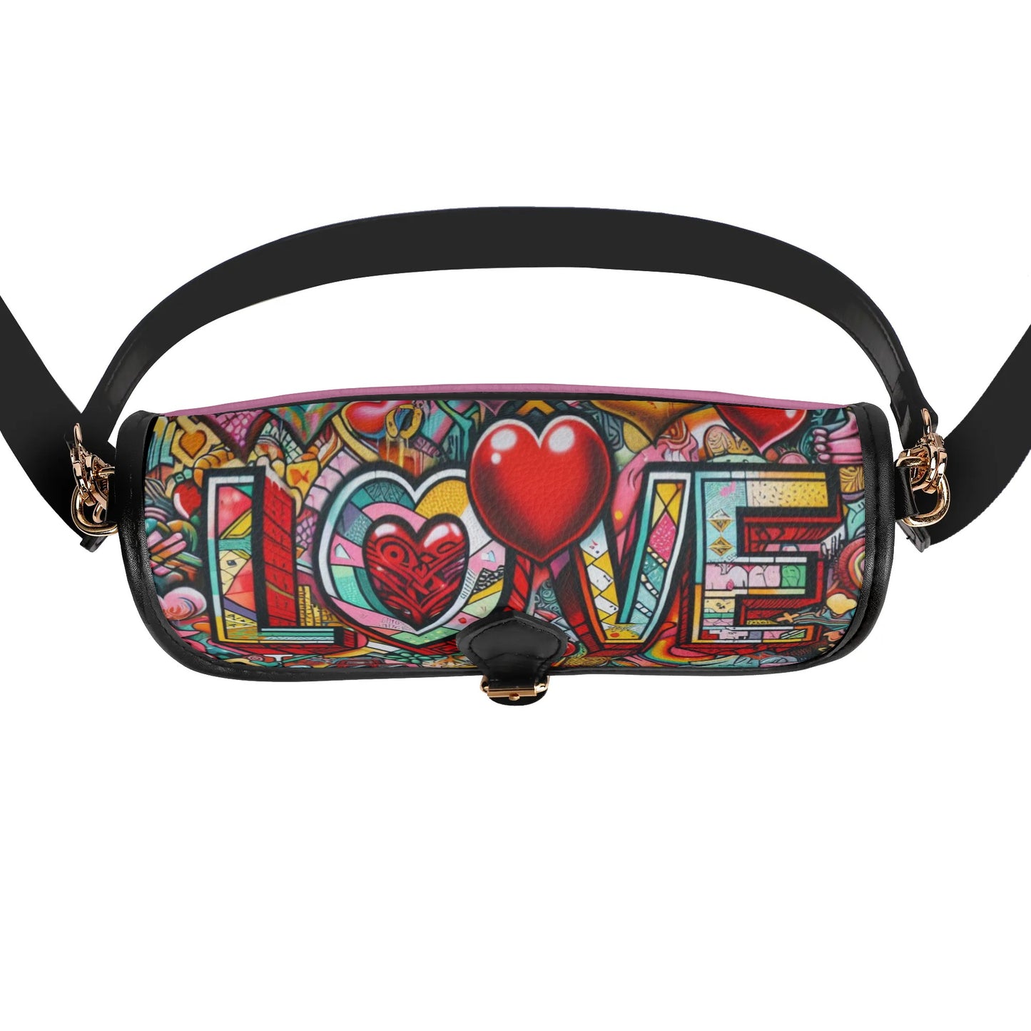 Love Graffiti Chain Shoulder Bag