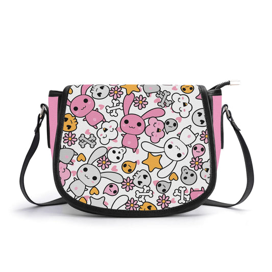 Bunny & Bones Leather Saddle Bag