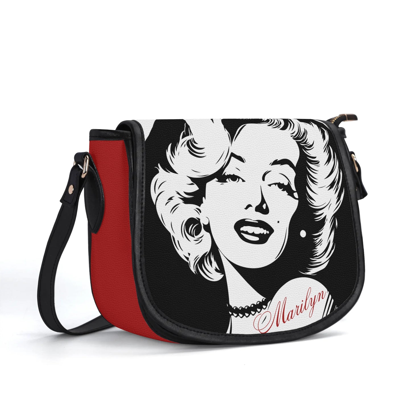 Marilyn Monroe Leather Saddle Bag