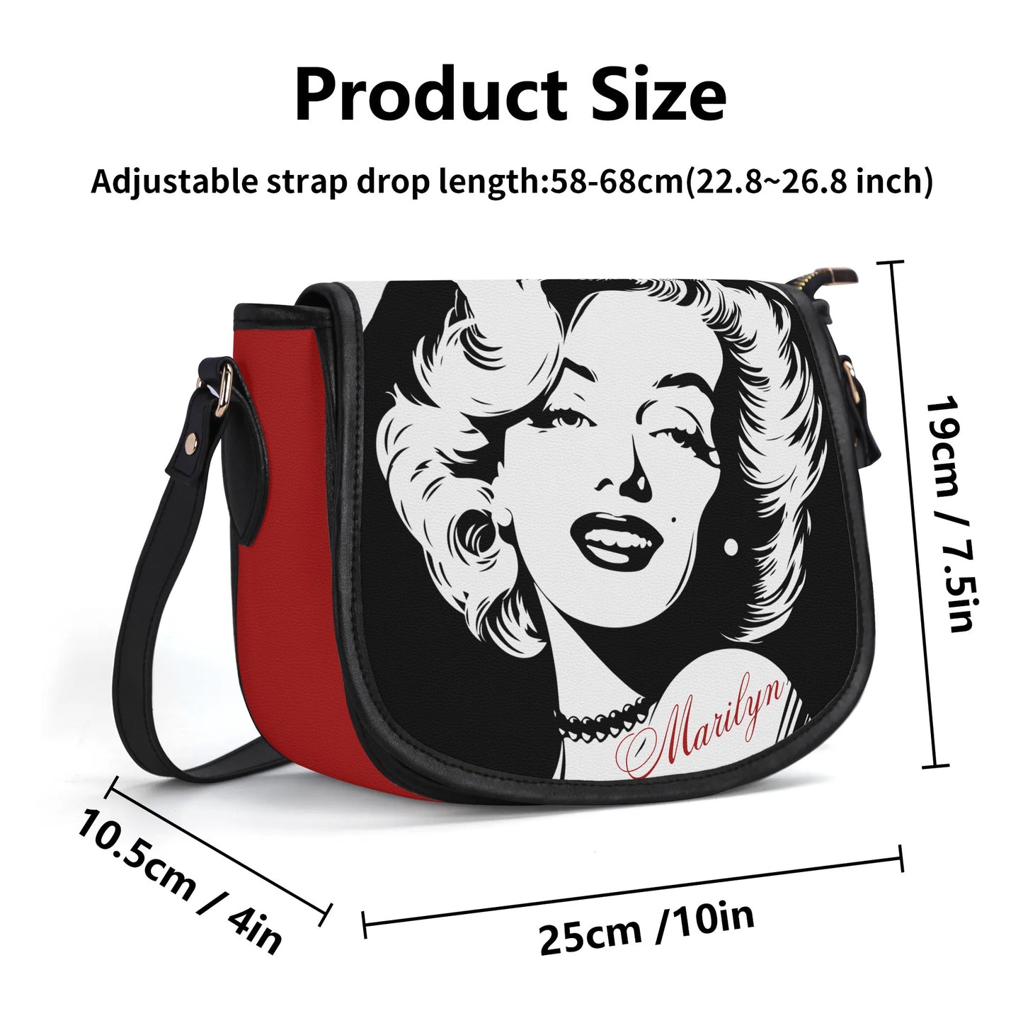 Marilyn Monroe Leather Saddle Bag