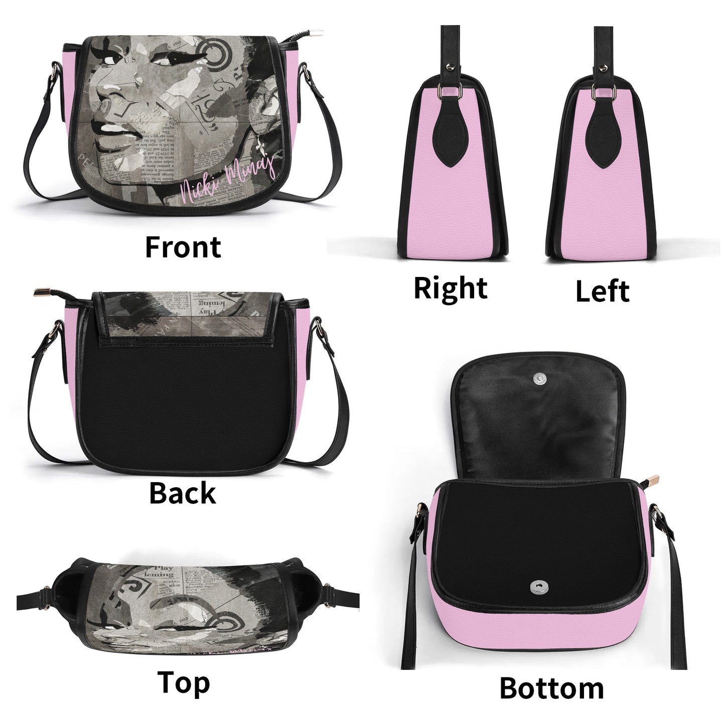 Nicki Minaj Leather Saddle Bag