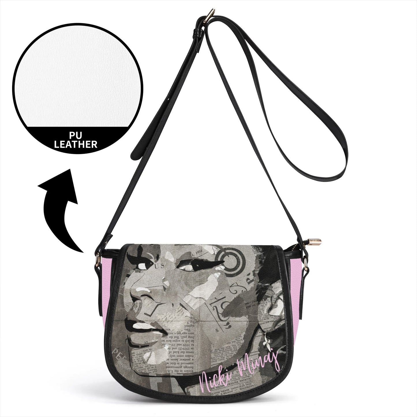 Nicki Minaj Leather Saddle Bag