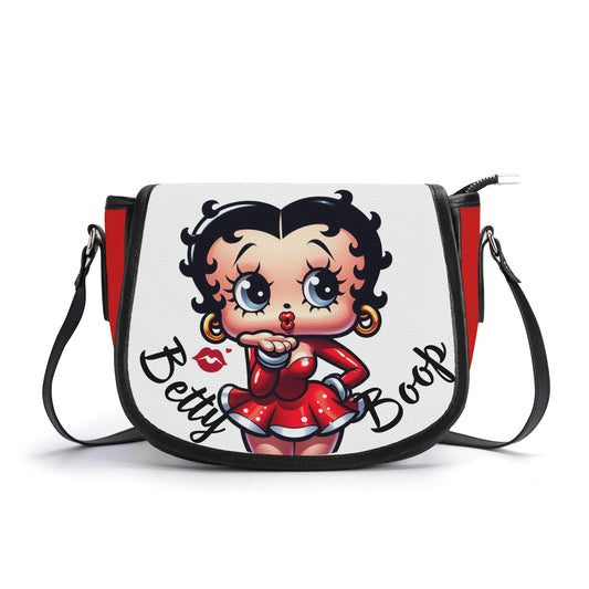 Betty Boop Leather Saddle Bag