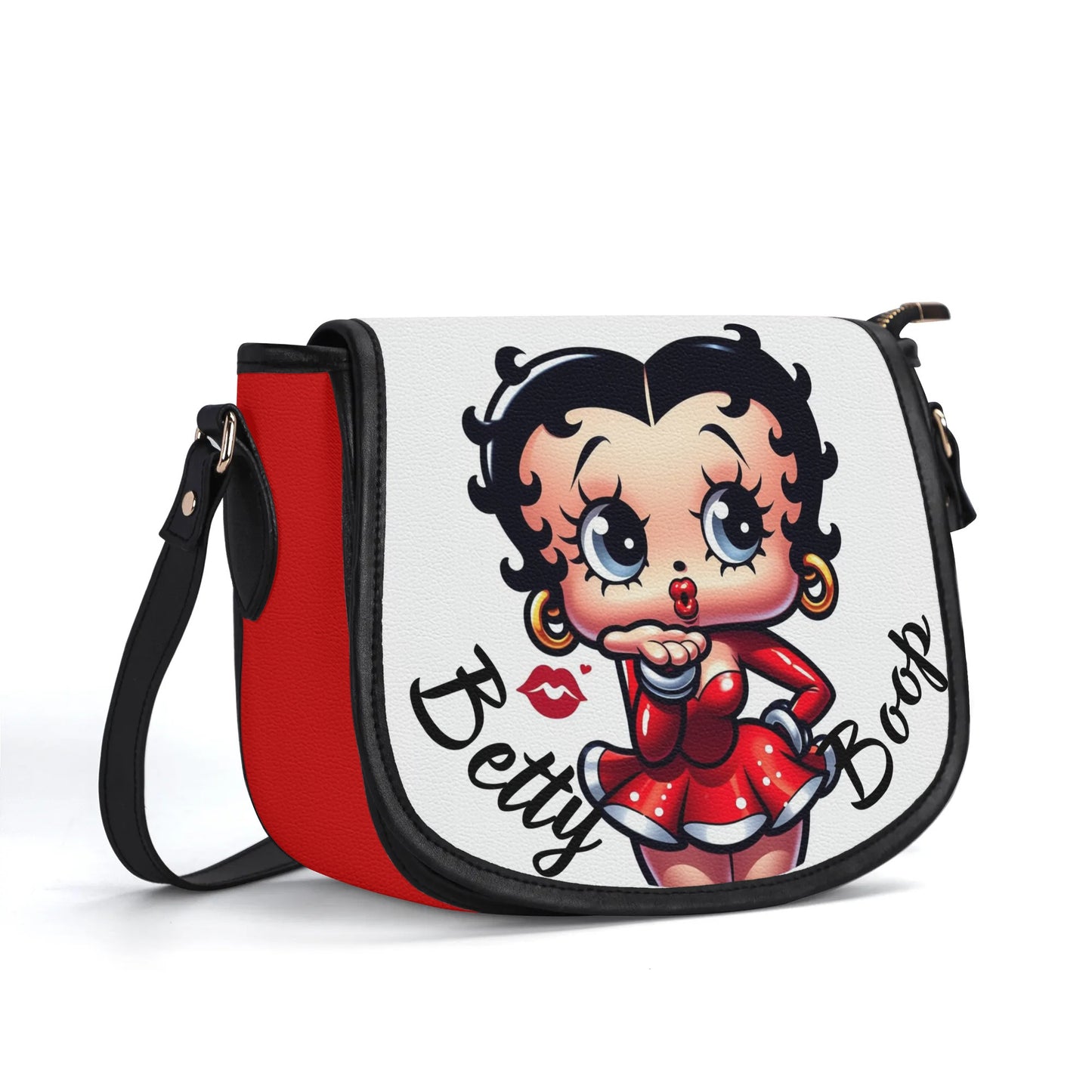 Betty Boop Leather Saddle Bag