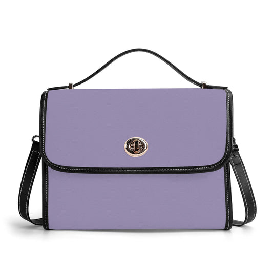 Lilac Leather Satchel Bag