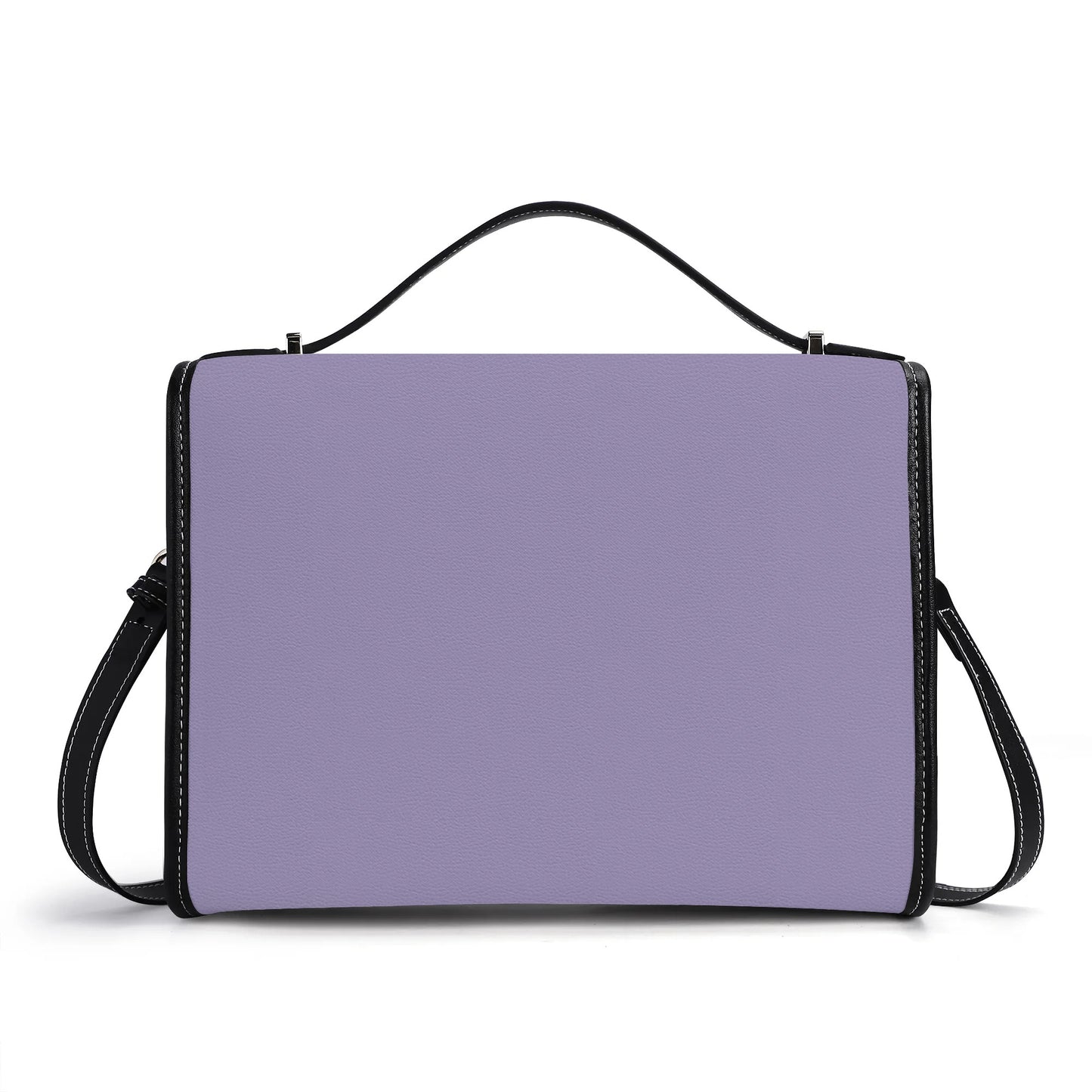 Lilac Leather Satchel Bag