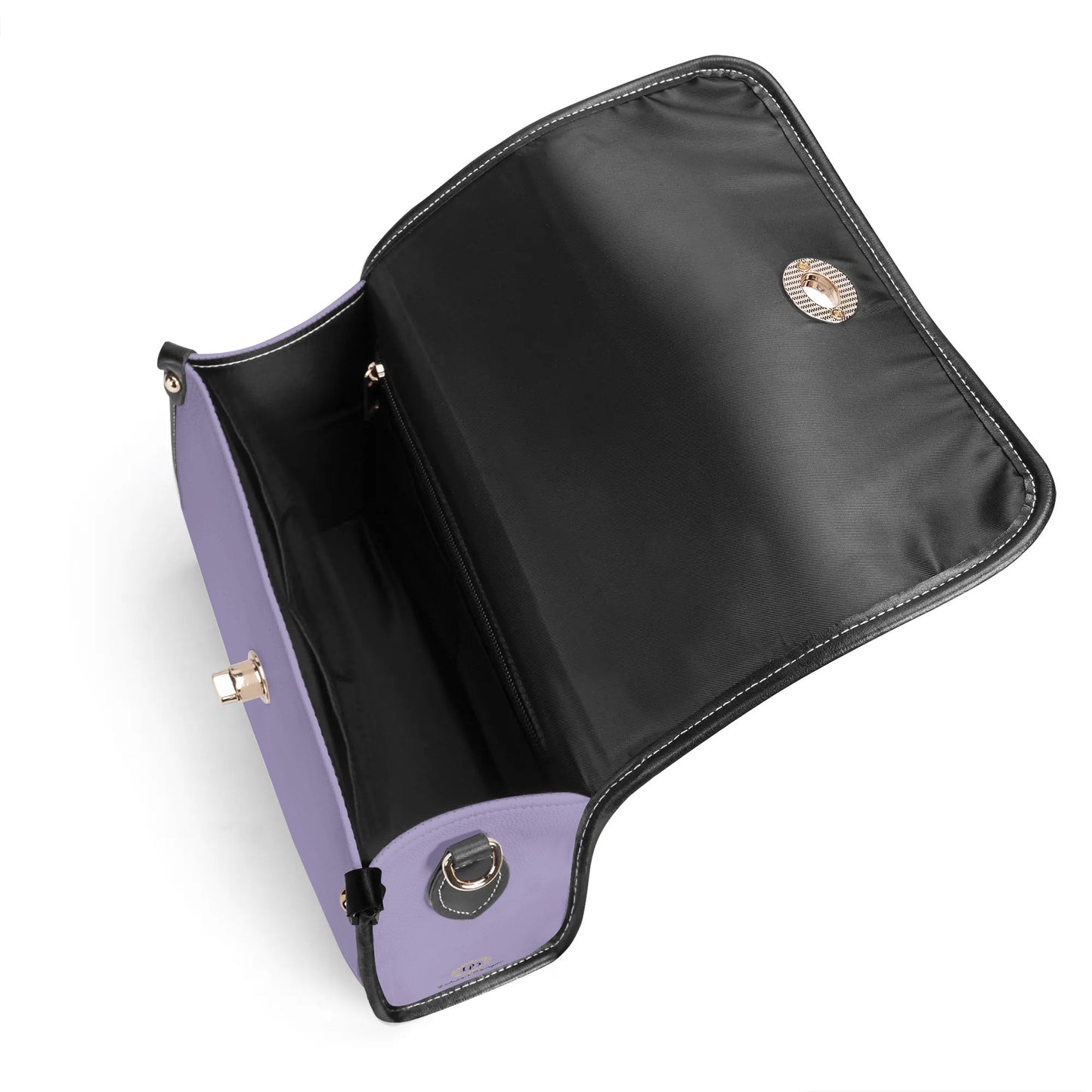 Lilac Leather Satchel Bag