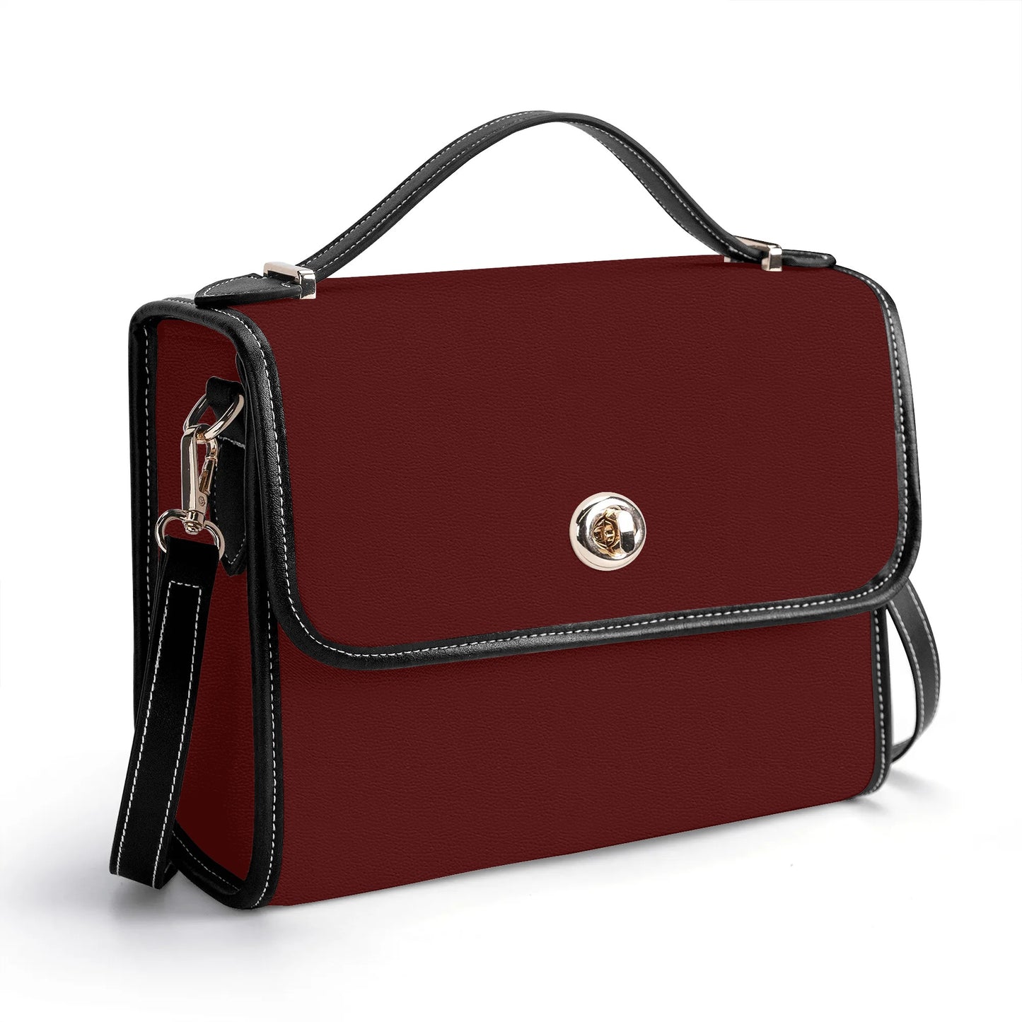 Burgundy Leather Satchel Bag