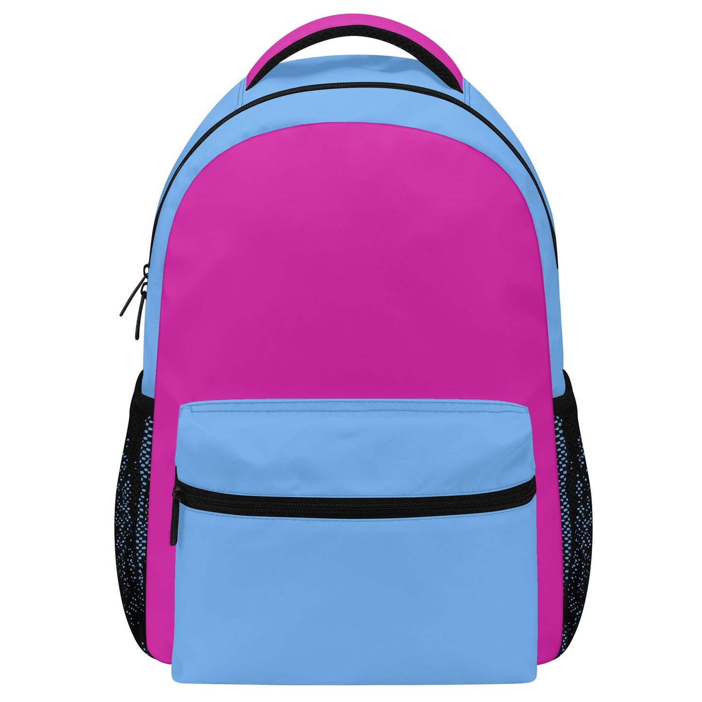 Purple & Sky-Blue Casual School Backpack