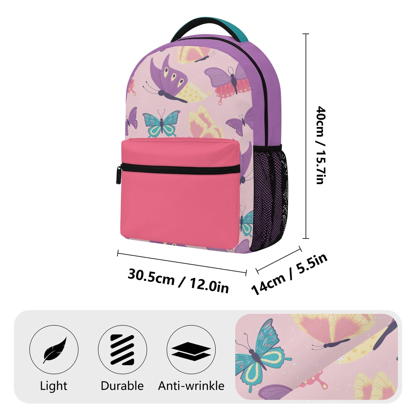 Butterfly Casual School Backpack