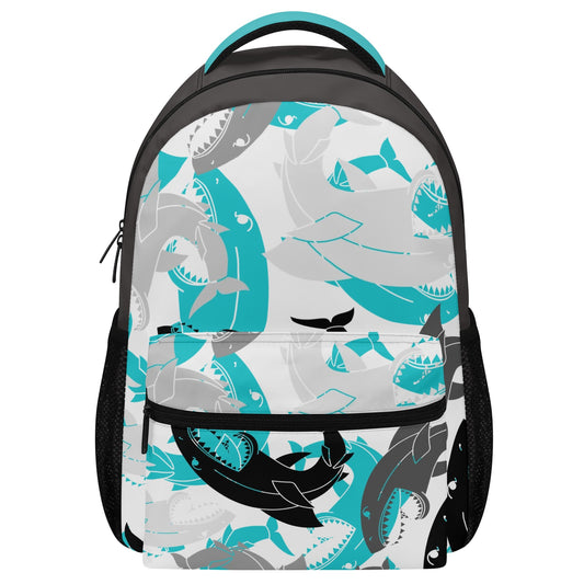 Shark Attack Casual School Backpack